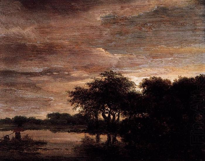 Jacob Isaacksz. van Ruisdael Woodland Scene with Lake china oil painting image